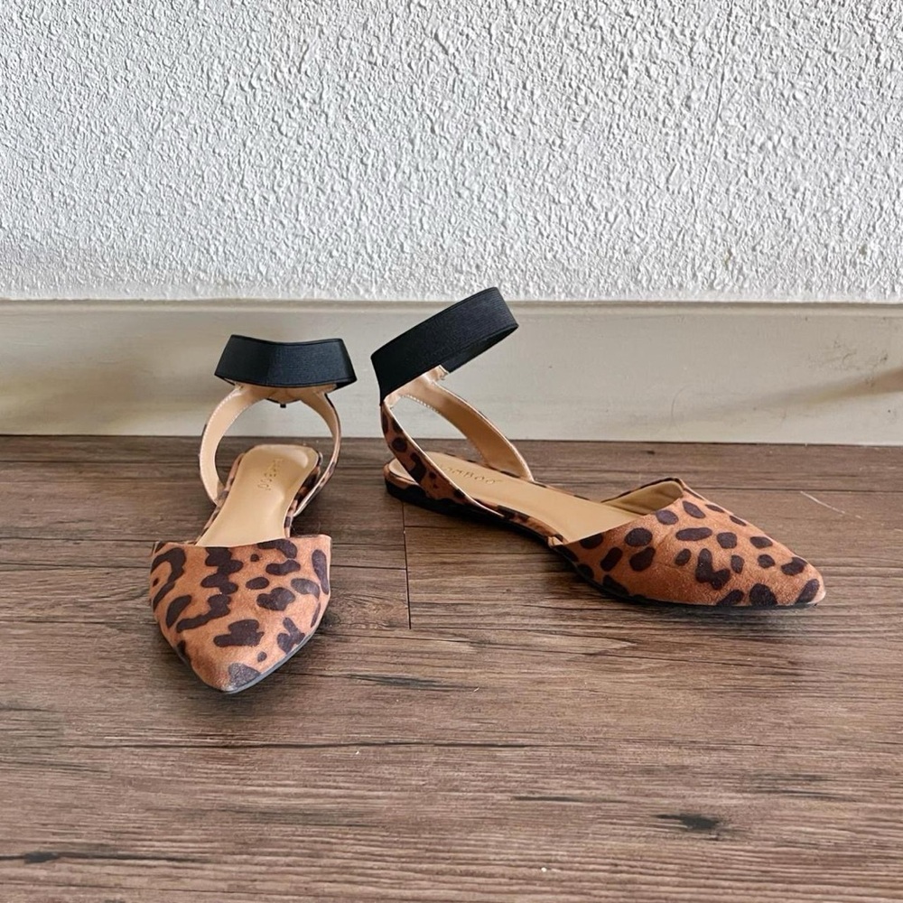 Bamboo Brown & Black Jaguar/Cheetah/Leopard Print Flats